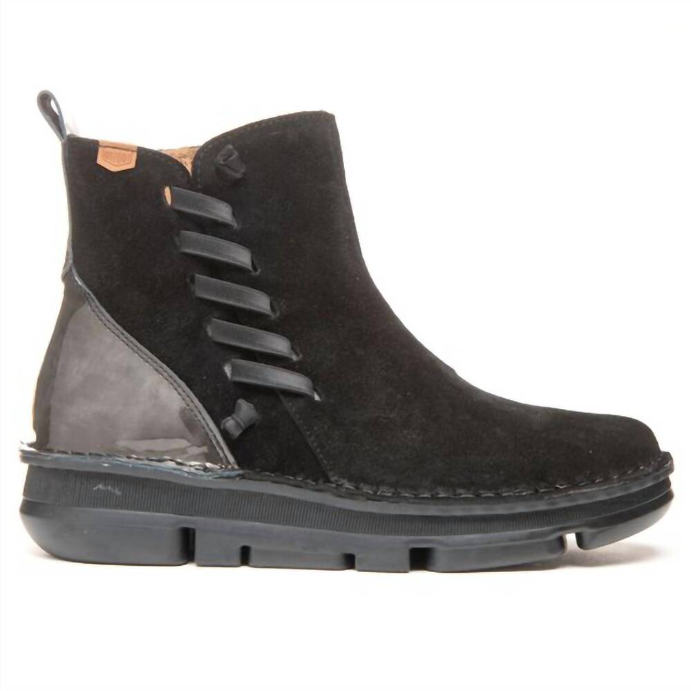 NEW ONFOOT women's touch pull on ankle boots in black